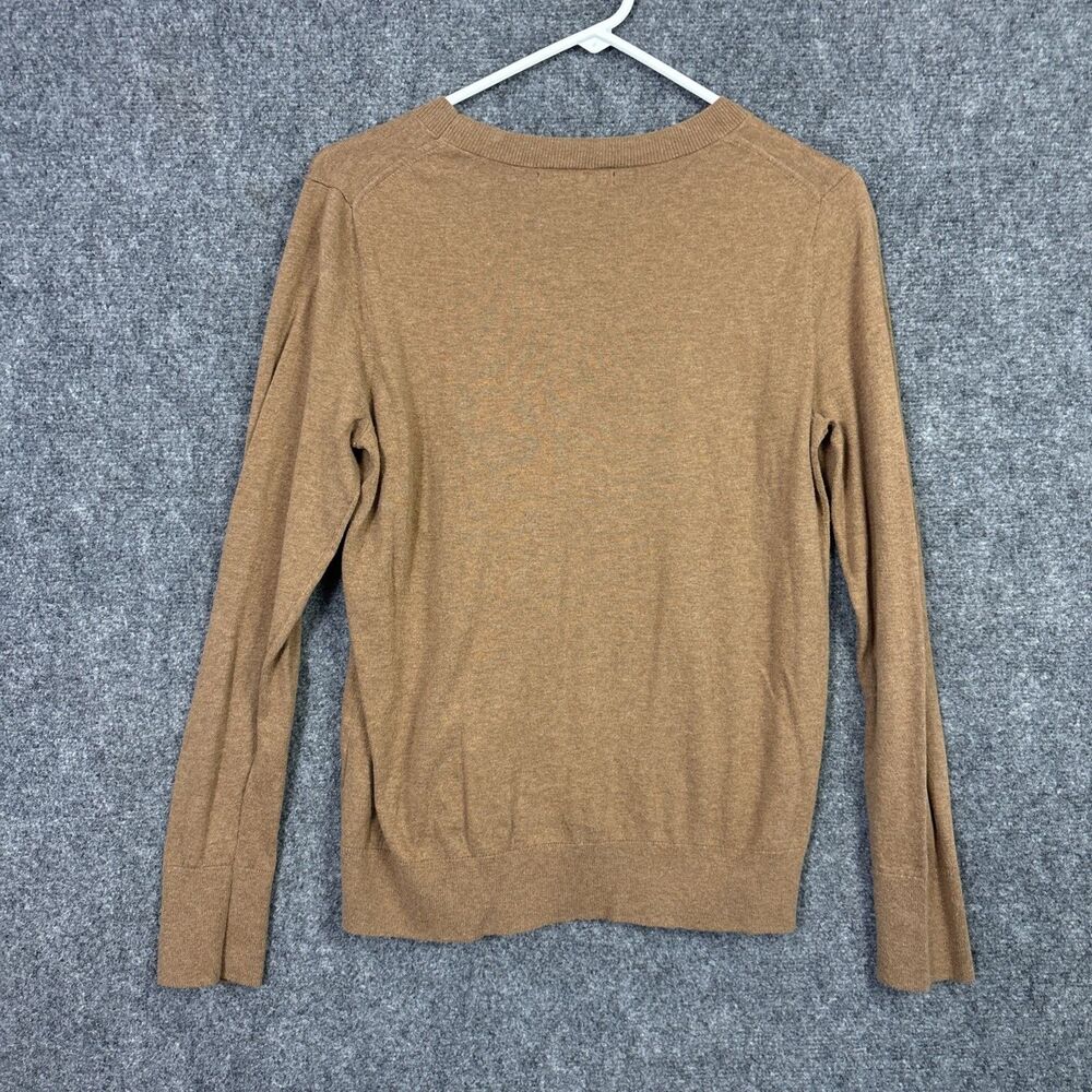 Banana Republic Sweater Top Blouse  Womens Size M Brown LLama Whimsy - Picture 2 of 9